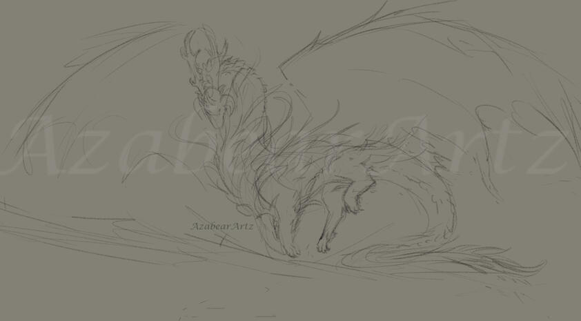Black and white line sketch